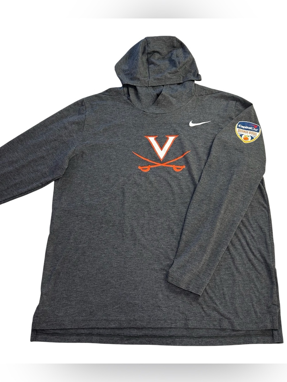 Nike UVA Virginia Cavaliers Football TEAM ISSUED Orange Bowl Pullover Hoodie XL